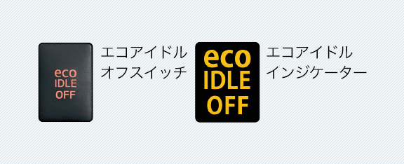 eco IDLE OFF エコアイドル オフスイッチ eco IDLE OFF エコアイドル インジケーター